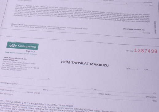 Prim Tahsilat Makbuzu